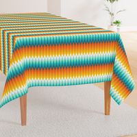 Ombre zig zag orange + aqua