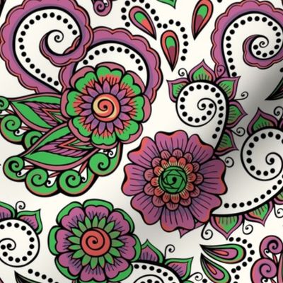 Irish Gypsy Traveller Paisley Floral