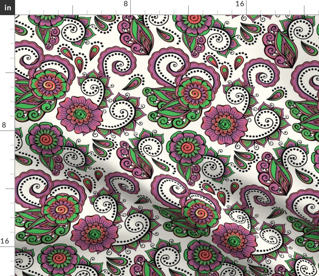 Irish Gypsy Traveller Paisley Floral