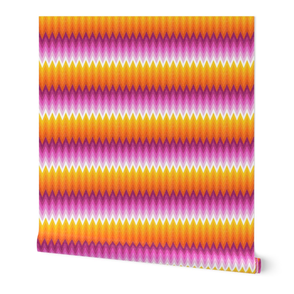 Ombre zig zag orange + pink