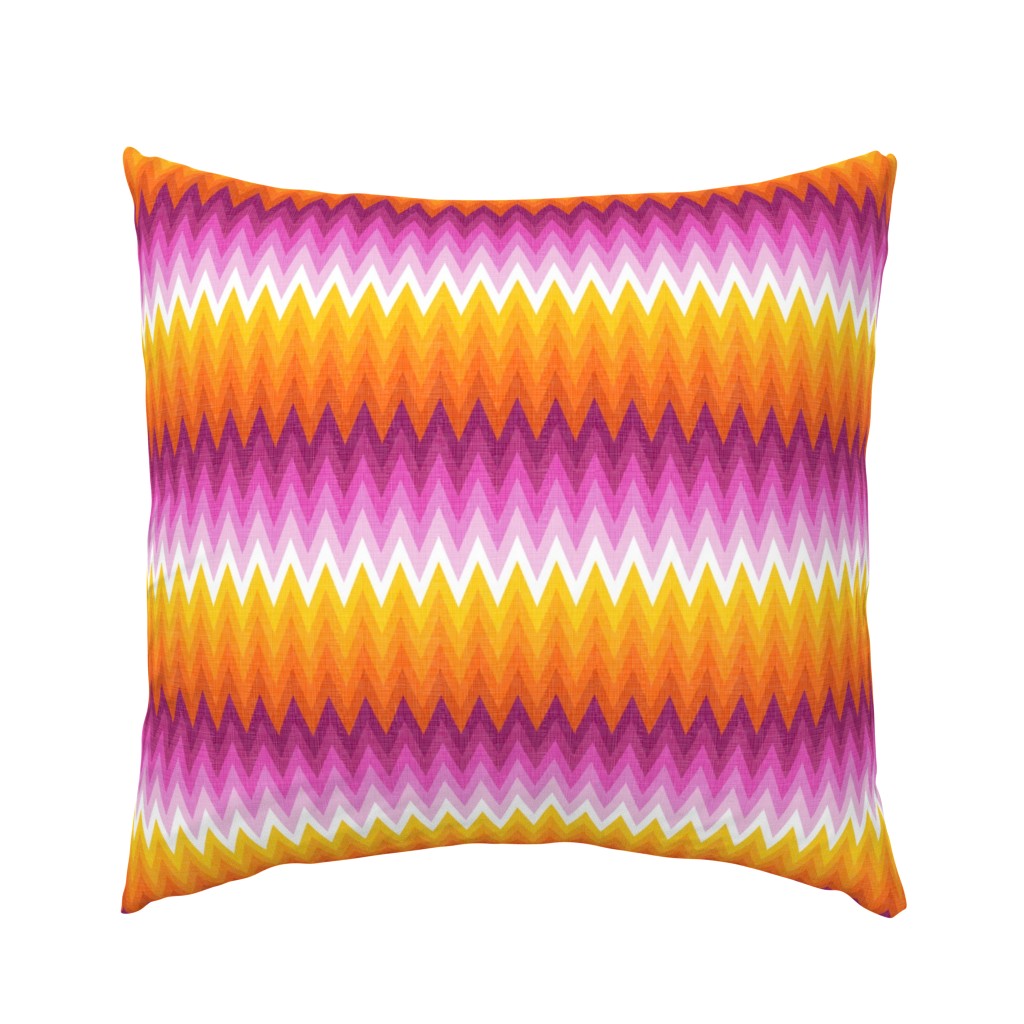 Ombre zig zag orange + pink