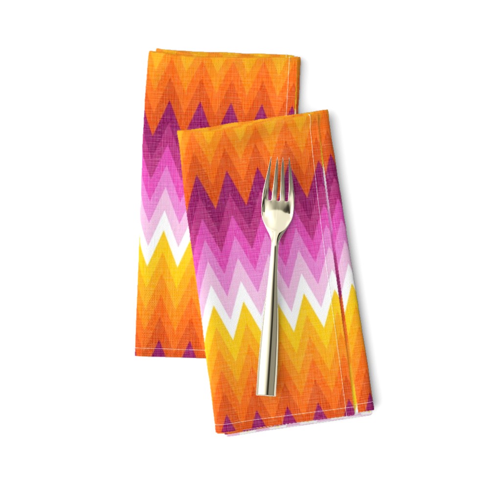 Ombre zig zag orange + pink