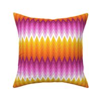 Ombre zig zag orange + pink