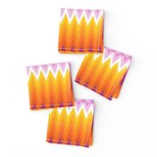 Ombre zig zag orange + pink