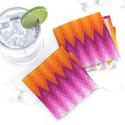 Ombre zig zag orange + pink