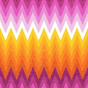 Ombre zig zag orange + pink