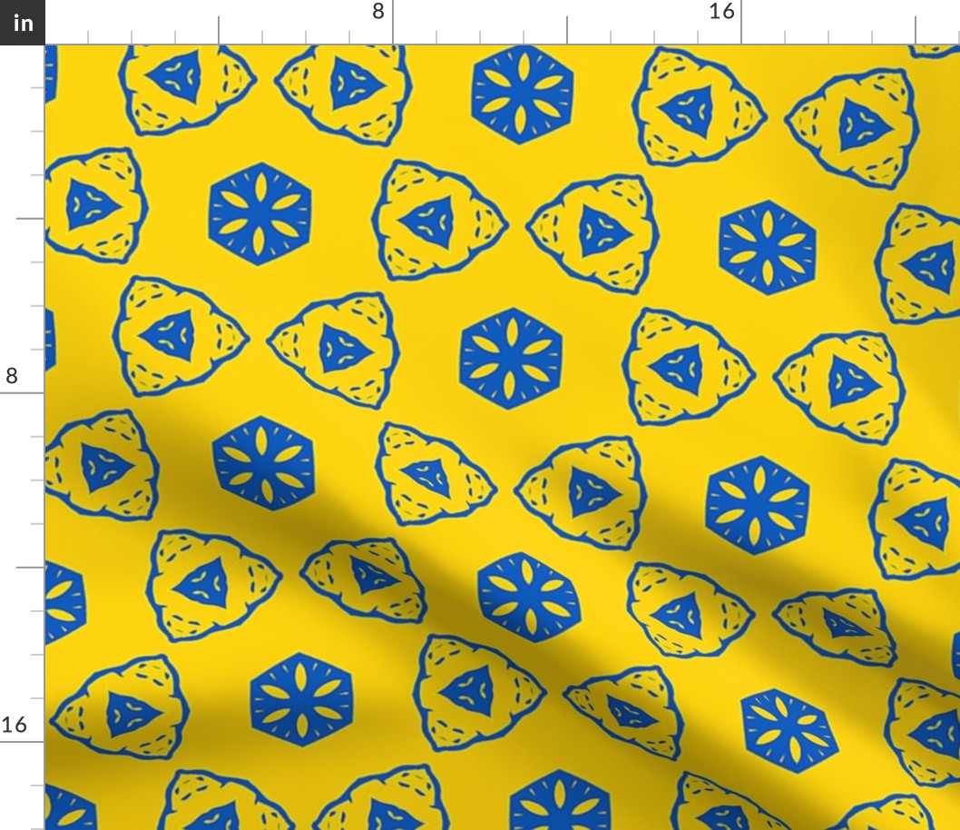  Blue and Yellow For Peace Pattern | Medium Scale