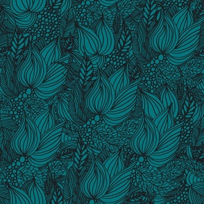 Eloisa -Wild forest -deep teal