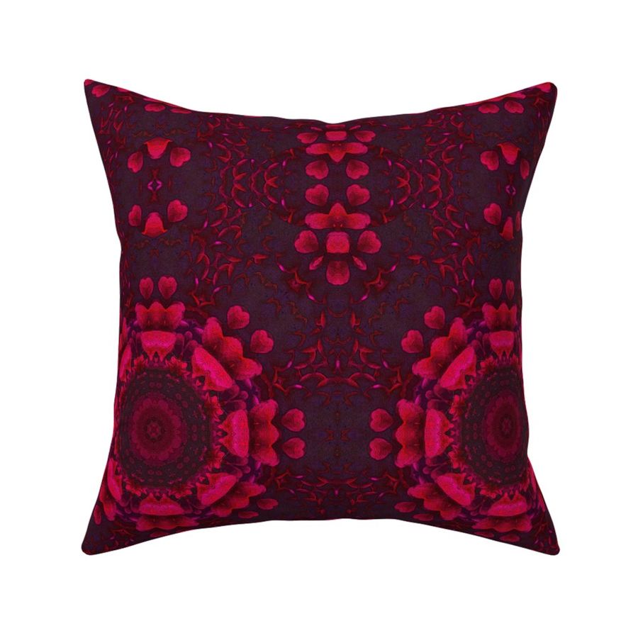 inky floral red