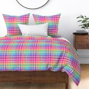Ombre plaid in rainbow plaid