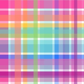 Ombre plaid in rainbow plaid