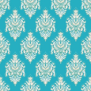 Andalusia Damask (Petite) in Teal
