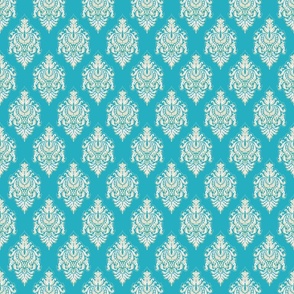 Andalusia Damask (Small) in Teal