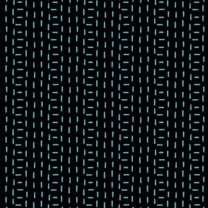 Dashed Lines-Black Turquoise
