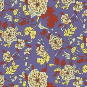 Historical victorian flowers purple