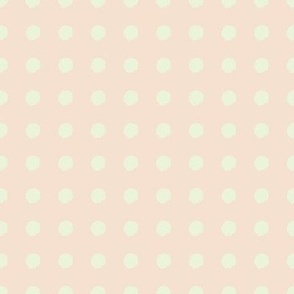 Imperfect Polka Dots Lime Green and Peach