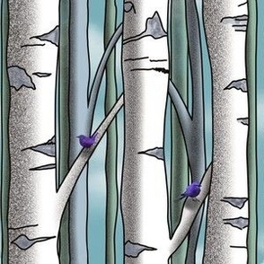 Birds in the Birch Forest