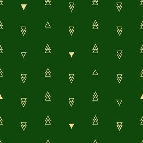 Tribal Triangles - Dark Green