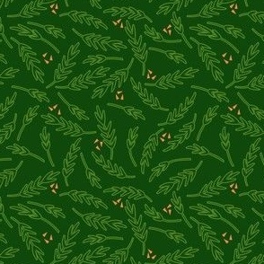 Tiger Grass Leaves - Dark Green