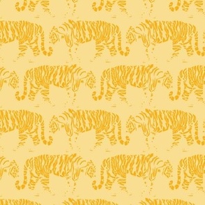 Tigers Walking - Gold