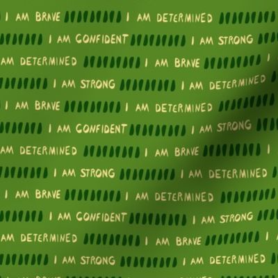 I am Strong Stripes - Green