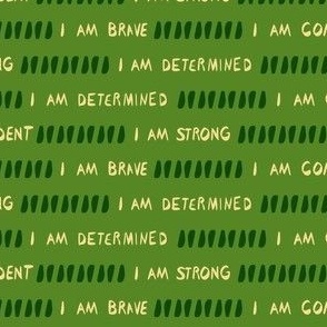 I am Strong Stripes - Green