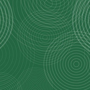 emerald green ripple - white pop waves on green - water undulation - emerald ripple wallpaper and fabric