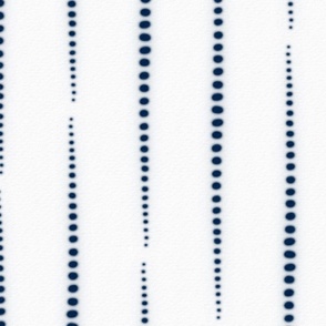 shibori dots line - indigo blue dots over white - shibori fabric