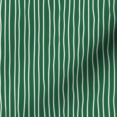 emerald green - white crooked lines on emerald green - lines fabric