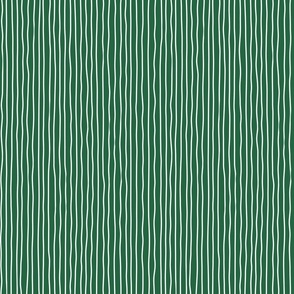 emerald green - white crooked lines on emerald green - lines fabric