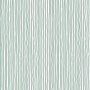 emerald green crooked lines on white - lines fabric