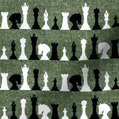 Chessmen on Green by Brittanylane