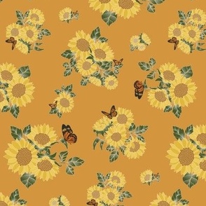The Delilah Print- Sunflowers & Butterflies