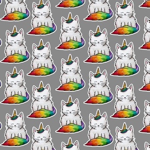 Rainbow Caticorn - Grey