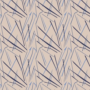 Abstract lines blue and beige