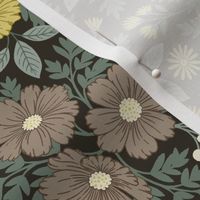 Boho cosmos flowers (brown)