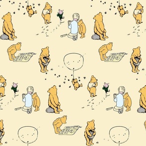 Winnie the Pooh Piglet Christopher Robin in Brick Yellow