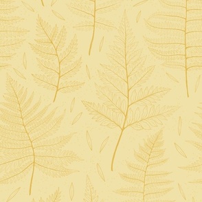 Yellow ferns pattern