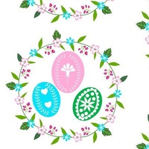 Floral Wreath With Eggs