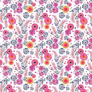 Florida Floral - Pink & Gray