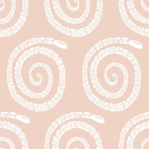 Jumbo Snake Geometric Tribal Pink Pastel