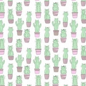 Cat Cacti Garden | Mint Green and Blush Pallete