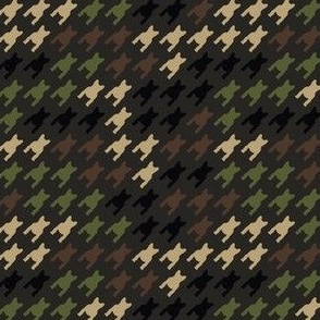 Military dogstooth, houndstooth check, frenchie camouflage seamles pattern