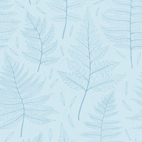 Blue ferns pattern
