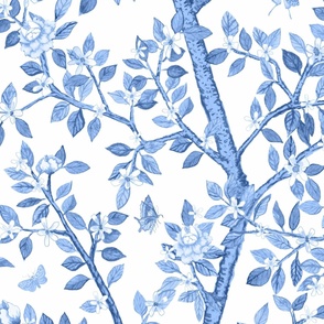 Cornflower Blue on Cream Elsie's Garden copy