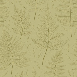 Green ferns pattern