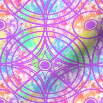 Easter mandala purple on pastel