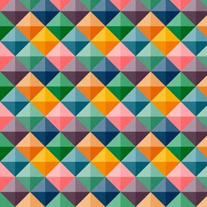 Patchwork Triangles in Rainbow (Small)
