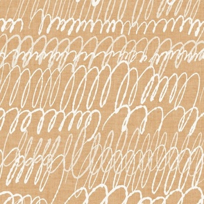 Squiggle Tawny Linen