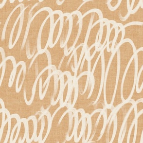 Chunky Squiggle Tawny Linen